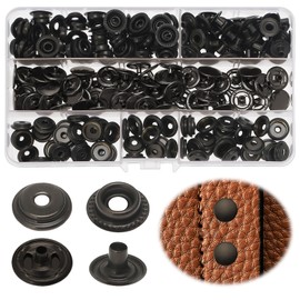 240 Piece Snap Kit, Metal Snap Buttons, Leather Snap Fasteners, Leather Snap Fasteners Kit, Stainless Steel Metal Snap Buttons, Clothing Snaps Snap Button Set for Jeans Jackets