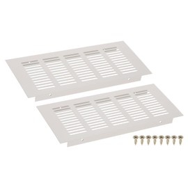 sourcing map 2Pcs Rectangle Ventilation Grille Aluminum Alloy Mesh Air Vent Covers, 225x100mm