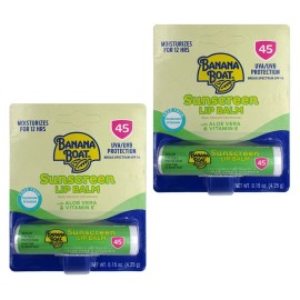 Nourishing Sun Protection – Banana Boat SPF 45 Lip Balm (Pack of 2)
