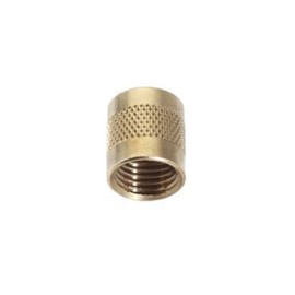 C&D Valve CD2245 1/4 flare cap, round brass w/ neoprene o-ring seal (pack of 25 caps)