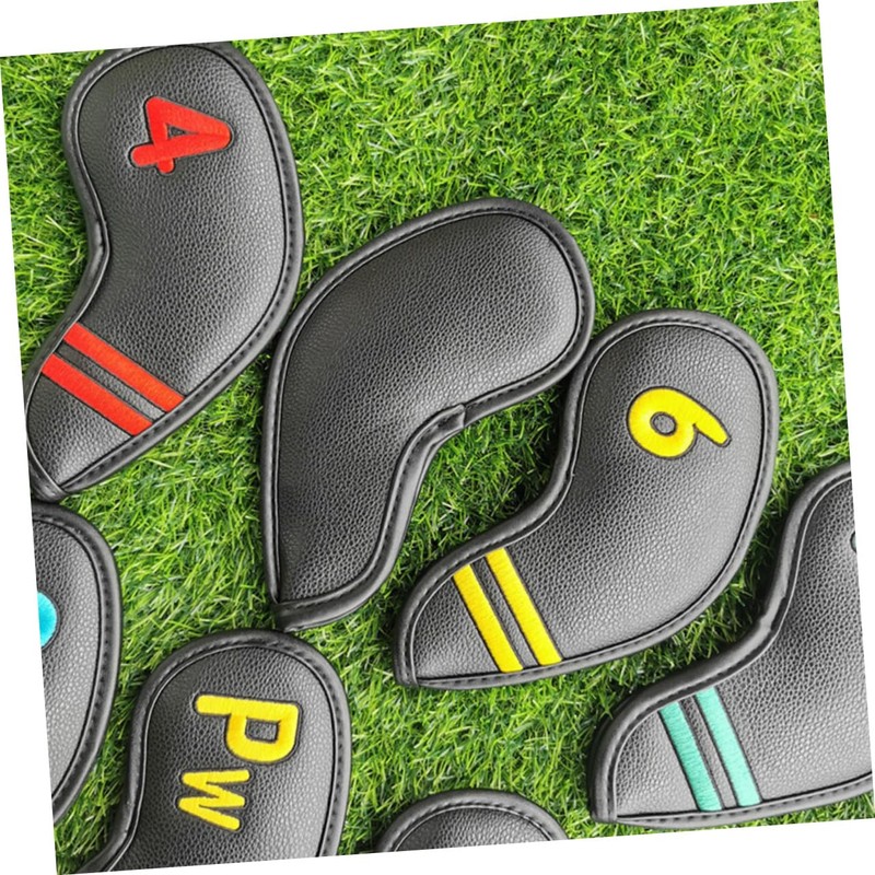SUPVOX 9Pcs Colorful Club Covers PU Putter Head Covers for