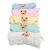 5PCS Cotton Kids Face Towels Good Absorbent Skin Friendly Reusable