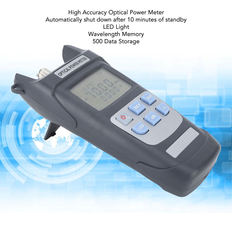 Optical Power Meter Optic Fiber Attenuation Tester with LED Lamp