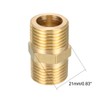 sourcing map Brass Pipe Fitting, Hex Nipple 1/2 BSP Male