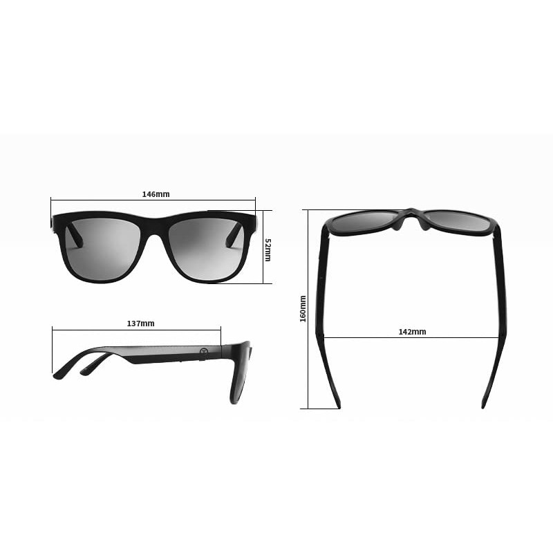 Bluetooth Smart Glasses with Built-in Speaker and Microphone IP57 Waterproof