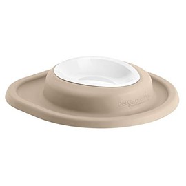 WeatherTech Single Low Pet Feeding System w/Plastic Dog/Cat Bowls - 8 oz (1 Cup) Tan (PSL0801TN)