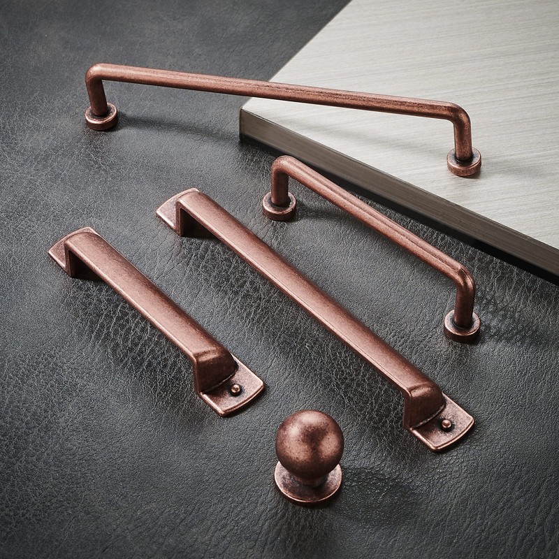 khtumeware 10 Pack 2-1/2"(64mm) Vintage Drawer Pulls Antique Copper Cabinet