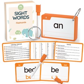 WJPC 58 Cards, 116PCS High Frequency Sight Words Flash Cards for (Pre-K, Pre-Kindergarten, Kindergarten, 3,4,5, Years Ages Kids Boys Girls Toddler Flash Cards for 2-4 Years.