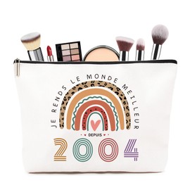 Birthday Gifts for Women Cosmetic Bags Funny 21st Birthday Gifts for Women Makeup Bag Gift Idea White 2004(S), 2004(s), Gift