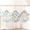 GRSSDER 3-pack Mess Proof Baby Feeding Bibs with Food Catcher