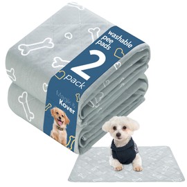 Washable Pee Pads for Dogs, 2 Pack Reusable Puppy Pads 28" x 42", Super Absorbent & Waterproof Training Mats for Potty, Crate, Kennel, Playpen, Bed & Sofa, Anti-Slip Wee Pee Pads for Dogs