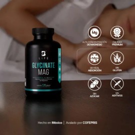 Glicinato De Magnesio 408mg De 120 Cápsulas. B Life                                                                                                   