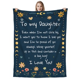 WRAPIX Gifts for Daughter on Mothers Day - Super Soft Fleece Throw Blanket for Couch Bed 60x80 in - Mothers Day Graduation Christmas Birthday Gifts for Daughter Blanket from Mom