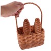 LABRIMP Cute Rabbit Ears Easter Egg Basket Lightweight Woven Storage