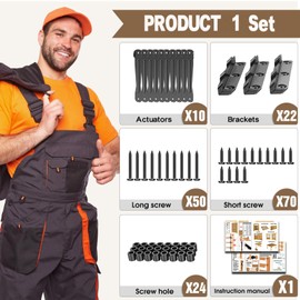 Mdkave Louver Hardware Kit Metal,Heavy Duty Complete Set for Louver Shutters, Outdoor Blinds, Deck Sunblind Systems(2 Set)