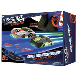 Tracer Racers Super Looper Speedway Glow in The Dark Race Set