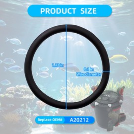 A20212 A-20212 O-Ring, Compatible with Fluval FX4, FX5, FX6 High-Performance Canister Filters, FX4 Replacement, Replaceable Aquarium Gasket Ring, 6-Pack