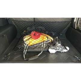 EACCESSORIES EA Trunk Organizer Cargo Net for Toyota FJ Cruiser 2007-2014 - Envelope+Floor Style Cargo Nets for SUV - Premium Mesh Car Trunk Organizer Vehicle Carrier Storag–Compatible with FJ Cruiser
