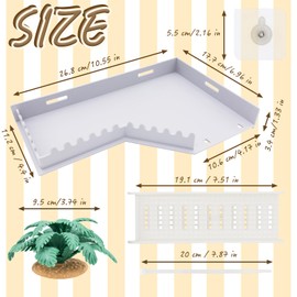 Hermit Crab L-Shaped Platform with Ladder Hermit Crab Climbing Toys, Hermit Crab Habitat Tank Accessories, Reptile & Hamster Activity Platform