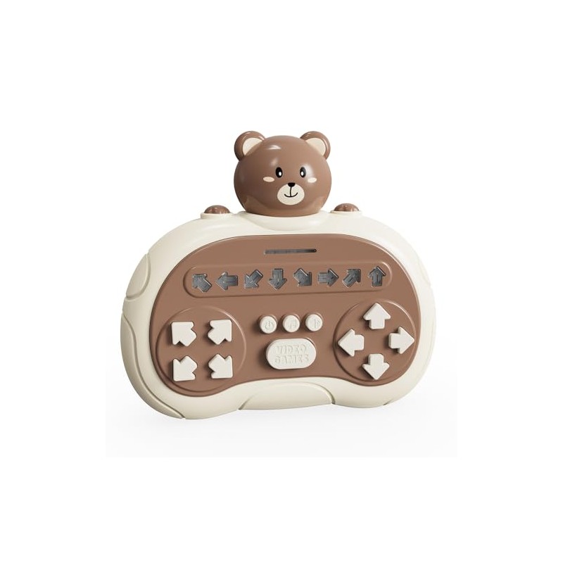 LUSTERMOON Fidget Game Toys Quick Push Game (Brown Bear)