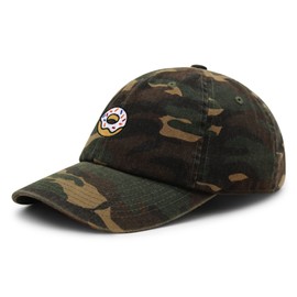 JPAK Donut Premium Dad Hat Embroidered Cotton Baseball Cap Doughtnut Snack Green Camo