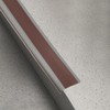 uxcell 3.2Ft PVC Stair Nosing, L-Shape, Non-Slip, Coffee/Grey