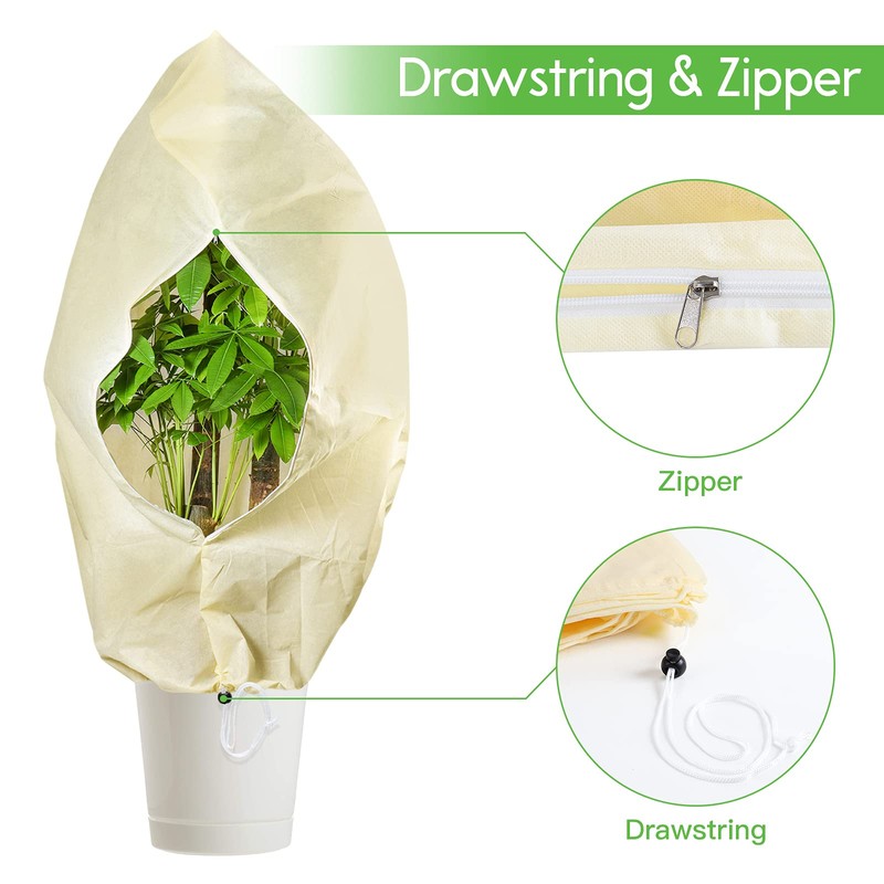 Bonviee 2 Packs Plant Covers Freeze Protection-78.74”×94.48” Large Tree Covers