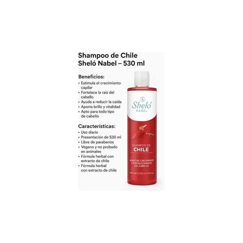 Shampoo Sheló Nabel Crecimiento Capilar Hair Growth Anti-Hair Loss Shampoo,