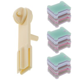 The Lord of the Tools 120pcs Colorful Floss Bobbins and 1pc Floss Winder Embroidery Thread Set for DIY Craft Cotton Thread Sewing Storage Plastic