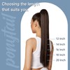 fshine Human Hair Extensions Ponytail 18 Inch 80g Clip in