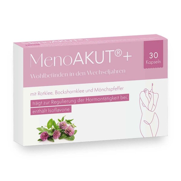Aura Natura MenoAKUT Plus - Menopause Capsules with Red Clover,