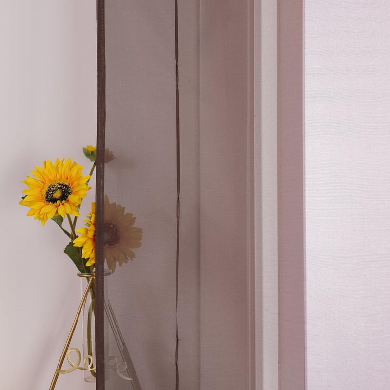 ESLIR Roman Blind with Loops, Kitchen Transparent Tab-Top Blind, Modern