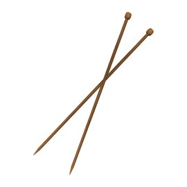 Luckious Bamboo Knitting Needles - Warm Wooden Knitting Needles, Knitting Pins for Beginners and Professional Knitters, Long Needles for Jumpers, Blankets, Large Projects (6mm/8mm/10mm)