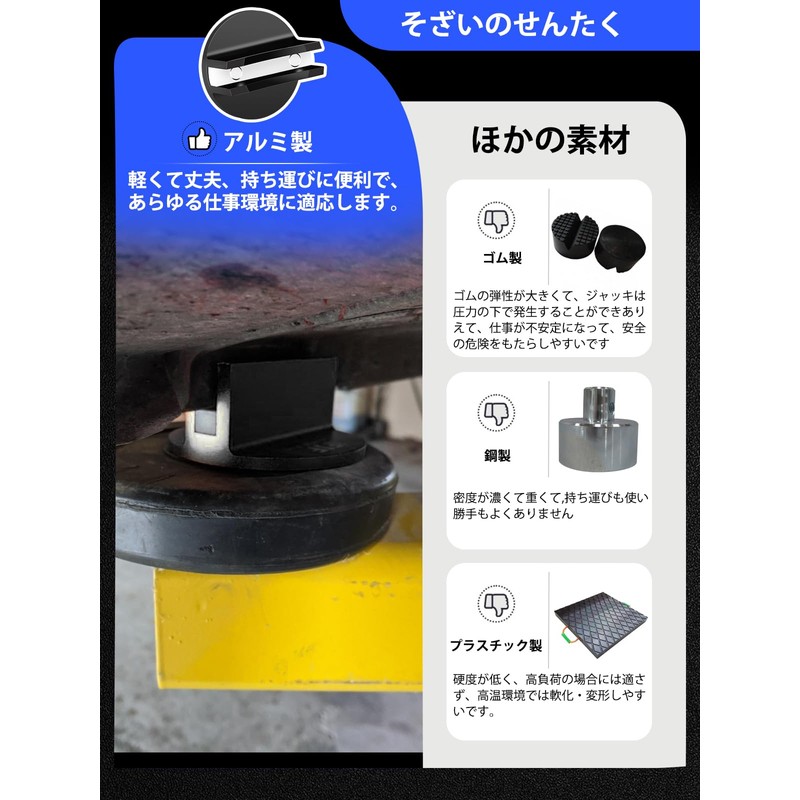 Universal Jack Pad Aluminum Tank Magnetic Adapter 2 Ton Floor