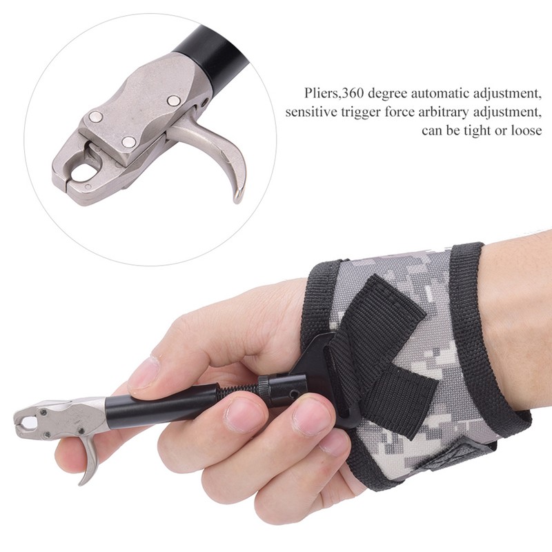 Canvas Wrist Strap Compound Bow Release Aid Tool Hunting Arrow