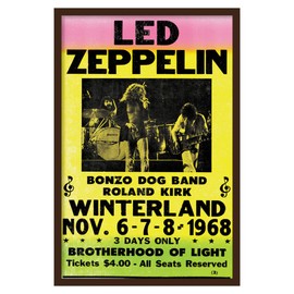 Fresh Prints of CT Novelty Showprint Concert Poster Led Zeppelin Winterland - 1968