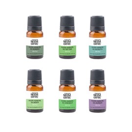 Bienestar NEEM ERFRE Aromaterapia Aceite Esencial 100% puro- Naturales para difusores y humidificadores (Cajita de 6 aromas, 10 ml)