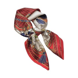 GraceSway CS 100% Mulberry Silk Scarf For Women 27Inches Lightweight Neck Headscarfand gift(Ma Che red)