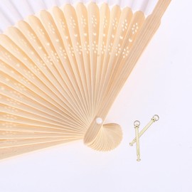 Garneck 10 Sets Fan Accessories Fans Handheld Hand Fan Accessories for Hand Held Fan Metal Shaft Rivets Crafting Diy Studs Nut and Rivets Solid Shaft Rivet Bamboo Paper Fold Iron