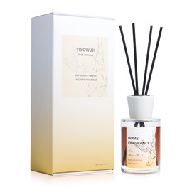 YISOWUH Reed Diffuser - Sea&Guaiac Wood 4.06oz (120ml) 1 Pack Essential Oil Reed Diffuser Set with 8 Sticks, Long Lasting Fragrance for Home, Bathroom, Bedroom, Room, Decor