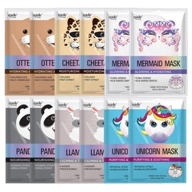 Animal Mask Pack Animal Character Beauty Animal Shape Pack Sheet 12 Random / 동물 마스크팩 애니멀 캐릭터 미용 동물 모양 팩 시트 12개 랜덤