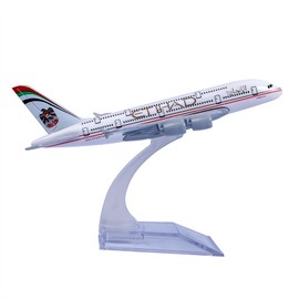Bswath Model Airplane 1:400 Etihad Airbus 380 Model Plane Metal Plane Model Diecast Airplanes for Gift and Collection