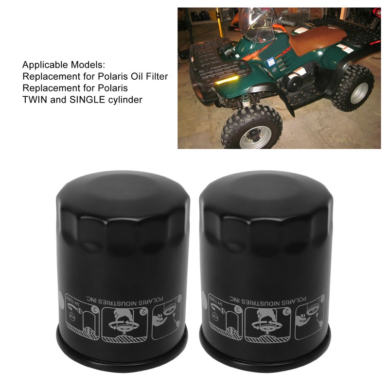 2PCS Oil Filter 2540086 Oil Cleaner Steel Cylindrical Replacement for