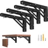 10-Inch Foldable Brackets for DIY Folding Shelves or Tables, L