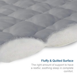 Full Size Mattres Protector Pad Waterproof Quilted, Breathable & Cooling Full Mattress Pad Cover Fitted with Deep Pocket Up to 14" for Double Bed, (Gray)