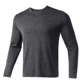 Merino Protect 100% Merino Wool Base Layer Mens Soft Long Sleeve Shirts Odor Resistance Thermal Underwear for Hunting Hiking