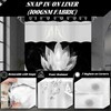 DLTAY Black and Grey Hookless Shower Curtain with Snap in