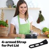 Lid Latch Compatible with Crockpots, Crisscross Silicone Universal Securing Strap