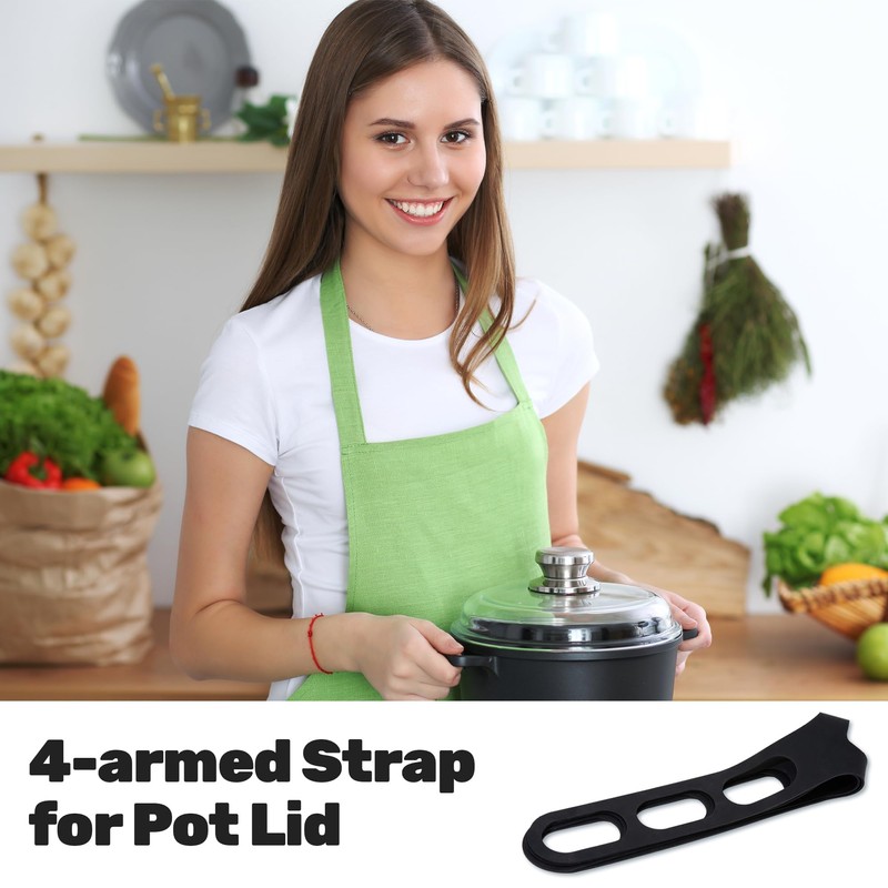 Lid Latch Compatible with Crockpots, Crisscross Silicone Universal Securing Strap