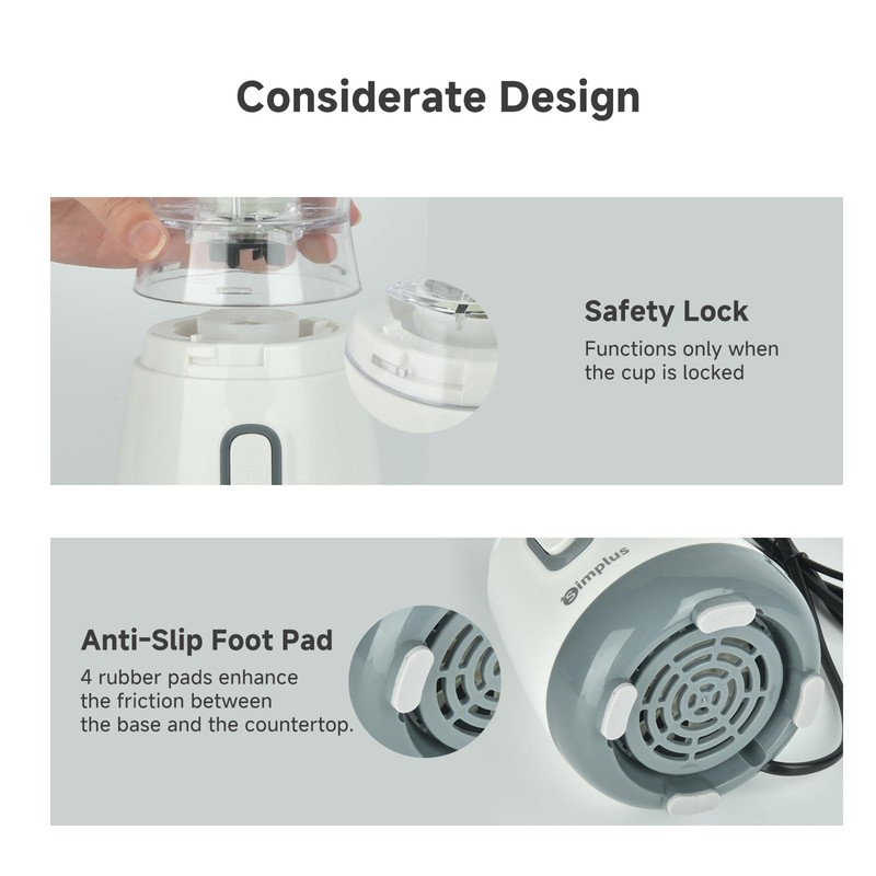 SIMPLUS Blender for Smoothies, 20 Oz BPA-Free Portable Small Blenders